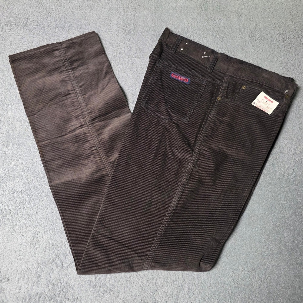 Cacharel Mens 36X34 Corduroy Trousers Brown Vintage Made in USA Straight Leg